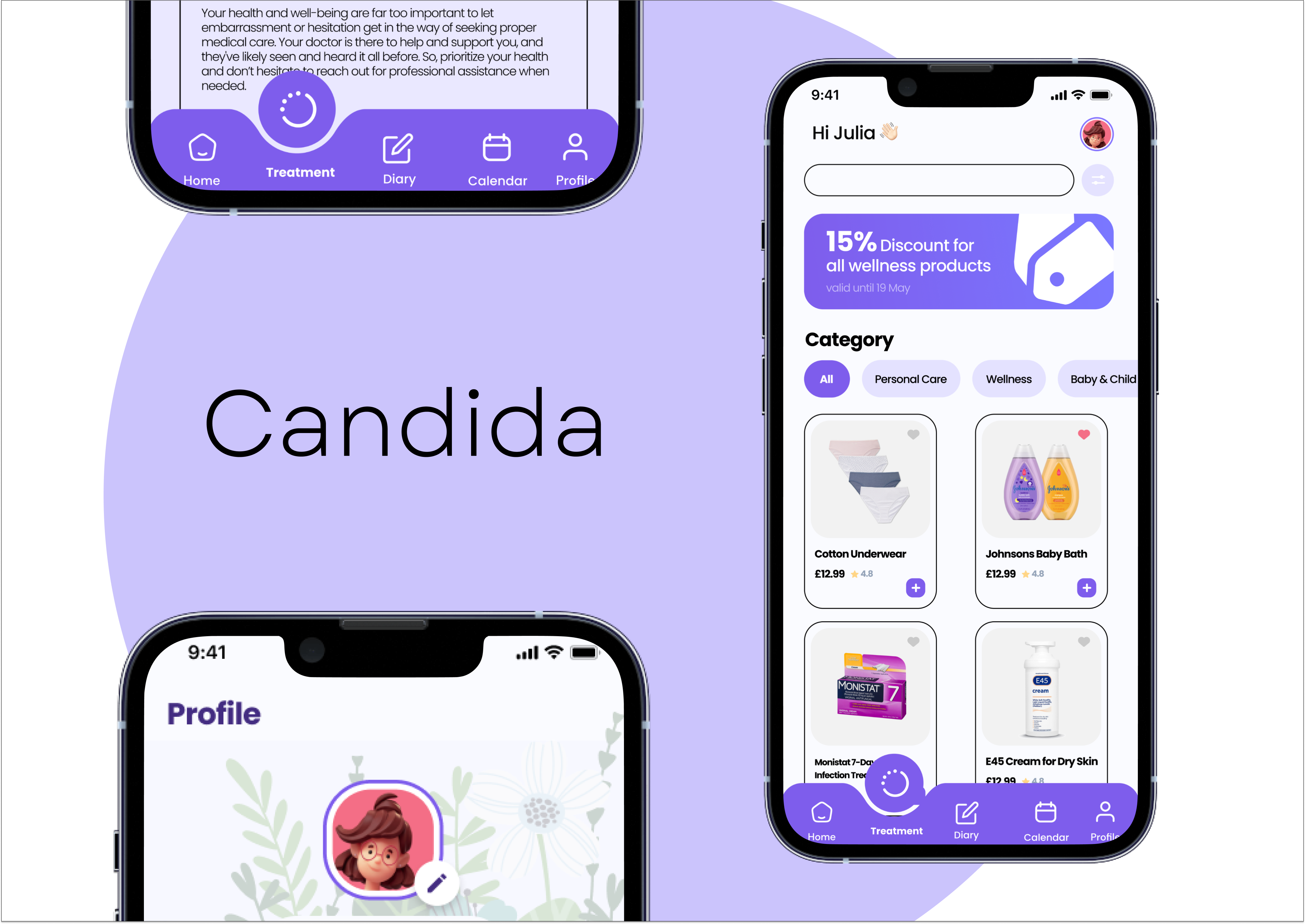 Candida App UI